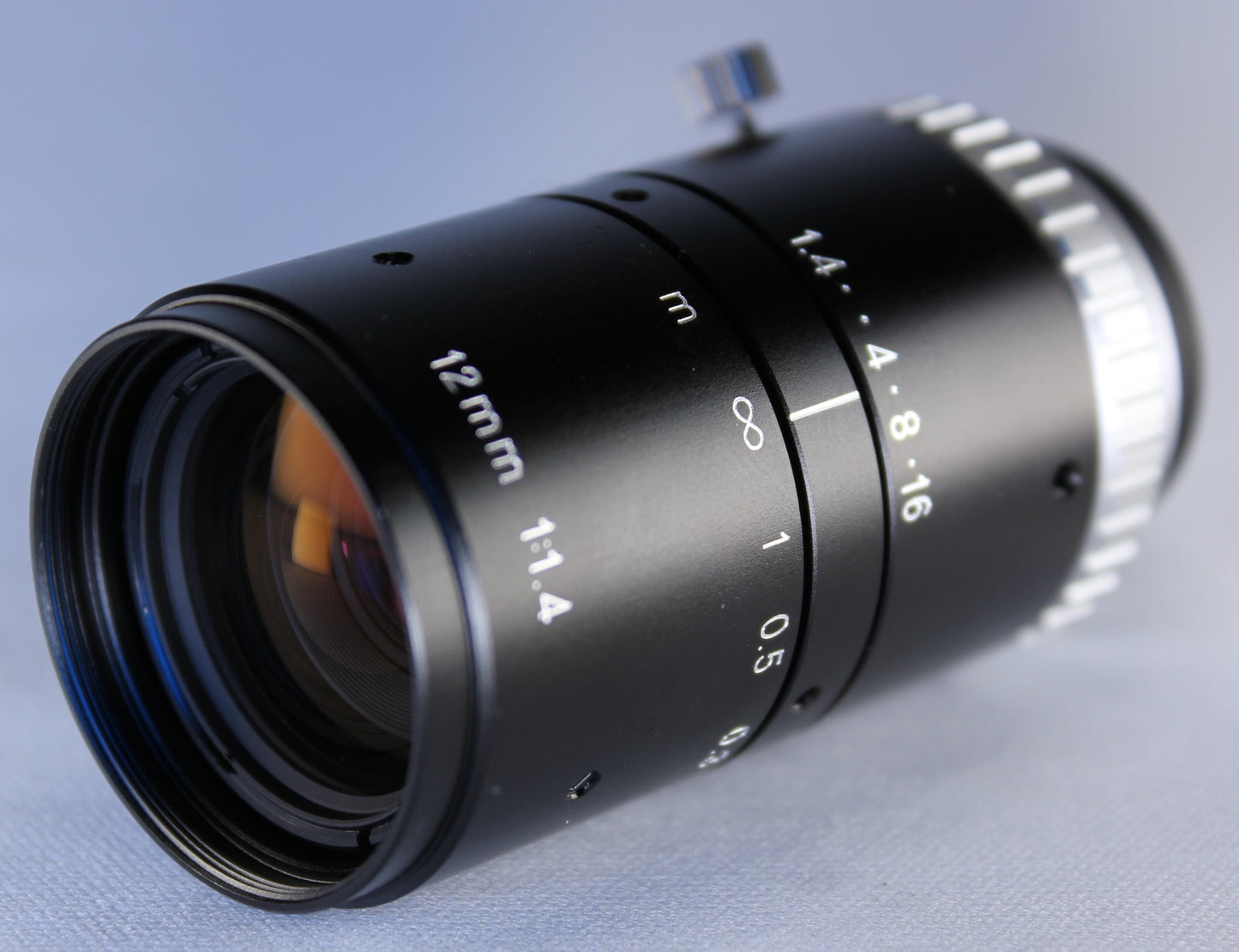 SV-1214H Omron VS Technology 2/3" 12mm F1.4 Manual Iris C-Mount Lens, 5 Megapixel Rated - Compact Model